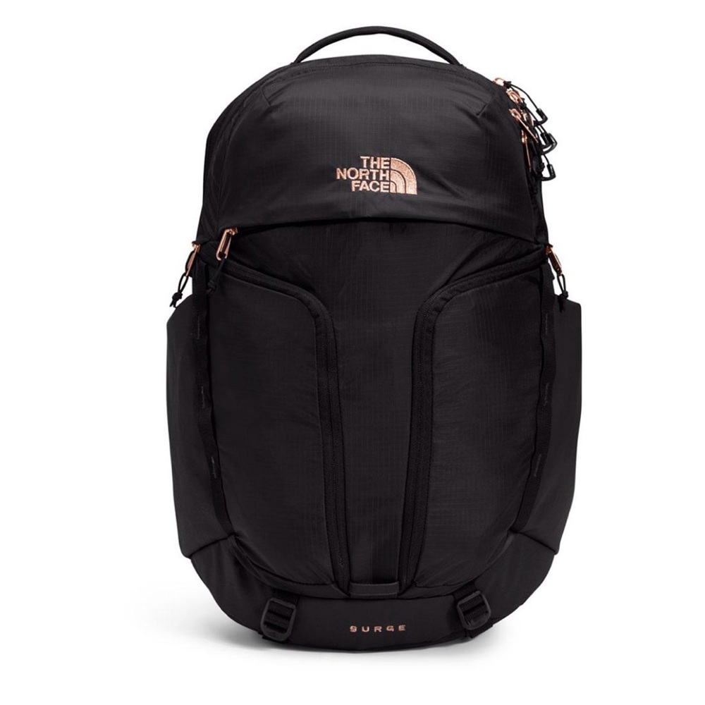 The North Face Black Surge Backpack in Limited Edition TNF Black & Rose Gold